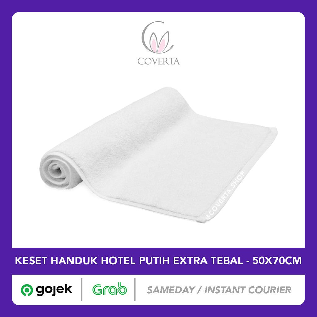 Keset Handuk Hotel / Bath Math Hotel 50x70cm Ekstra Tebal