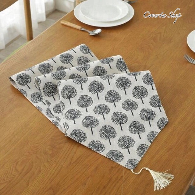 Table Runner - Bed Runner - Taplak Meja - Japan Tree 32x180cm