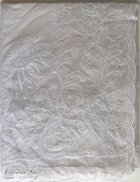 Taplak Meja Makan Putih Plastik Segi 6-8 Kursi - Size 152x228cm
