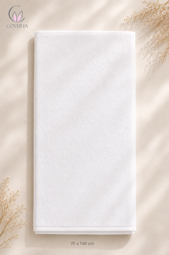 Handuk Hotel PUTIH POLOS Natural 70x140cm - 550 GSM