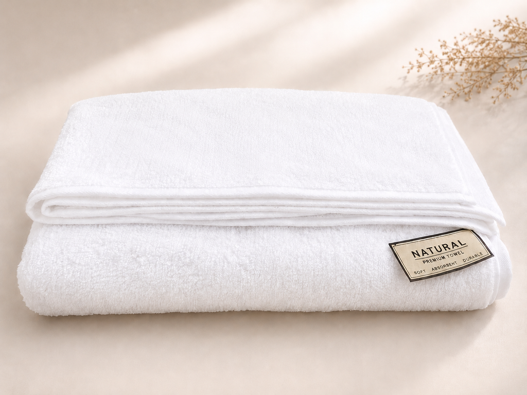 Handuk Hotel PUTIH POLOS Natural 70x140cm - 550 GSM