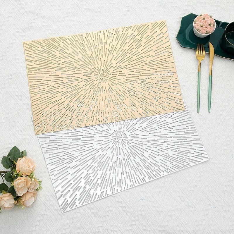 Placemat Waterproof Aesthetic | Tatakan Piring Anti Noda | Table Mat Elegant | Alas Meja Makan