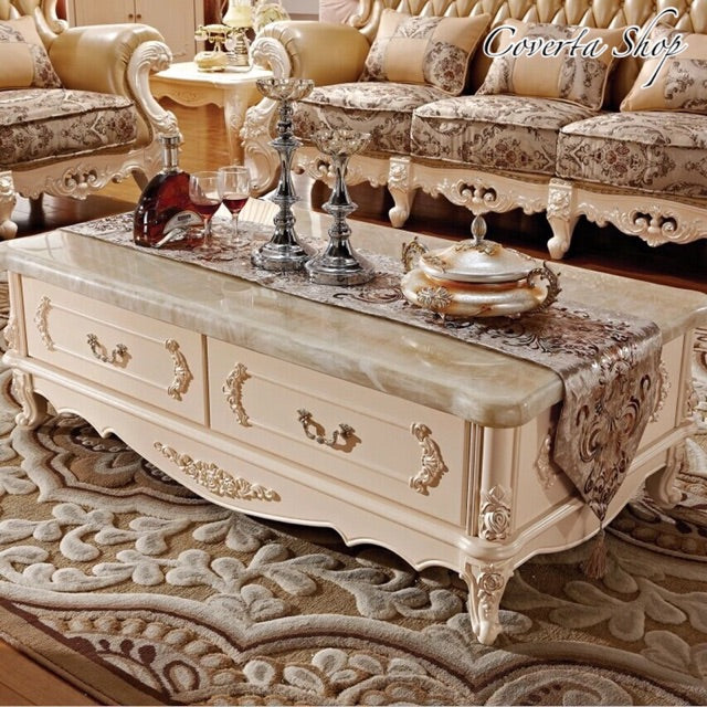 Table Runner / Bed Runner - Taplak Panjang - Luxury - Coffee 33x250cm