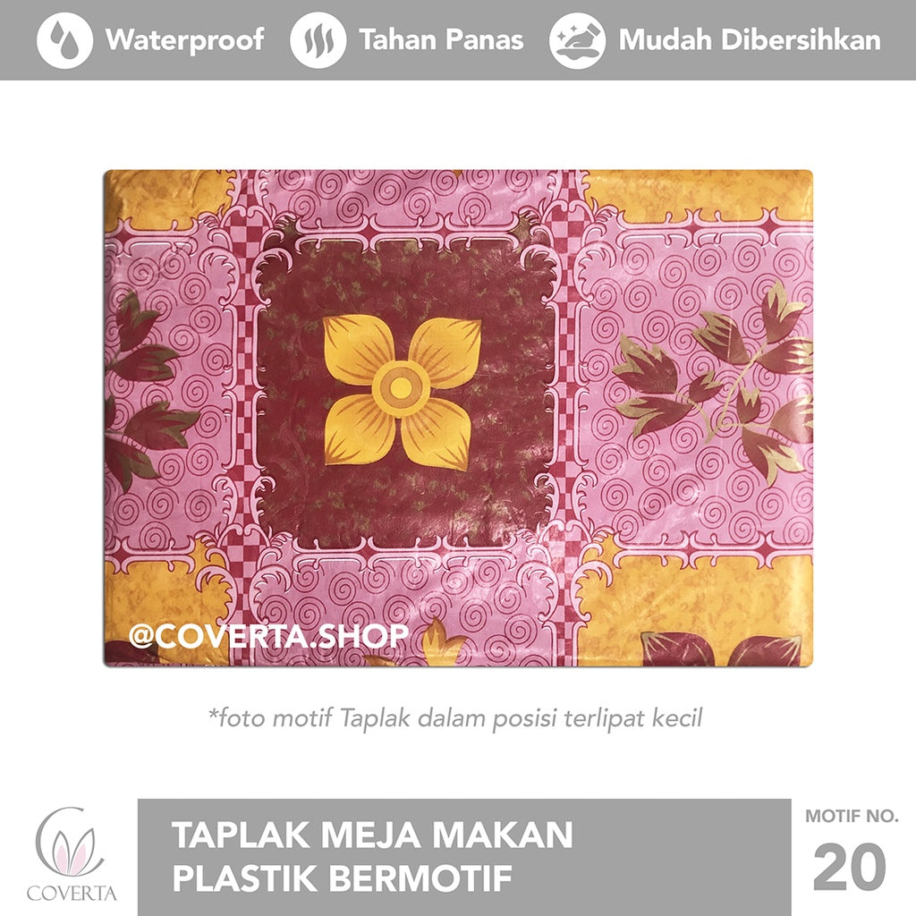 Taplak Meja Makan Plastik Anti Air Motif - OVAL