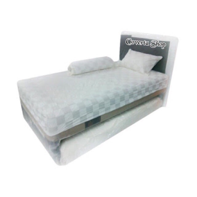 Bed Cover Set Hotel - Polos Kotak - Single 90/100/120x200x30cm