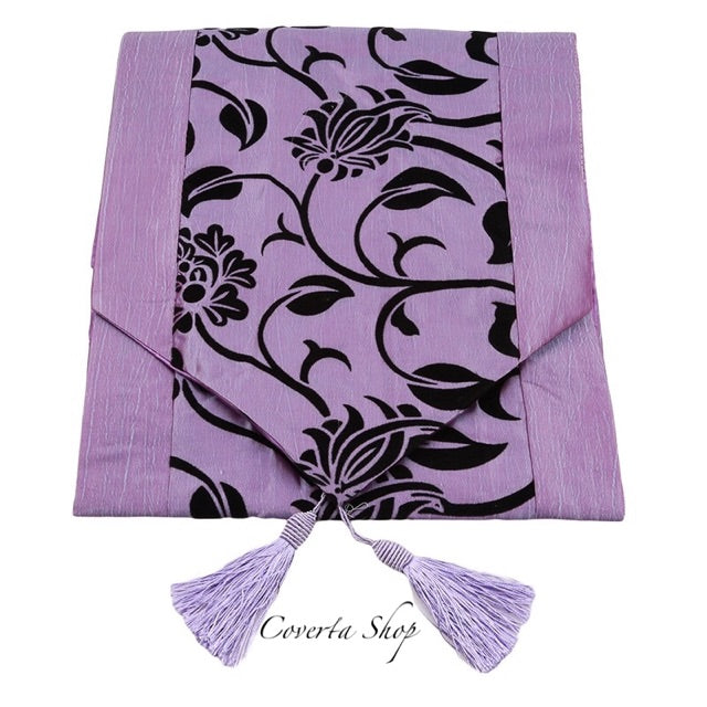 Table Runner Satin - Taplak Meja Panjang - Purple - 30x200cm