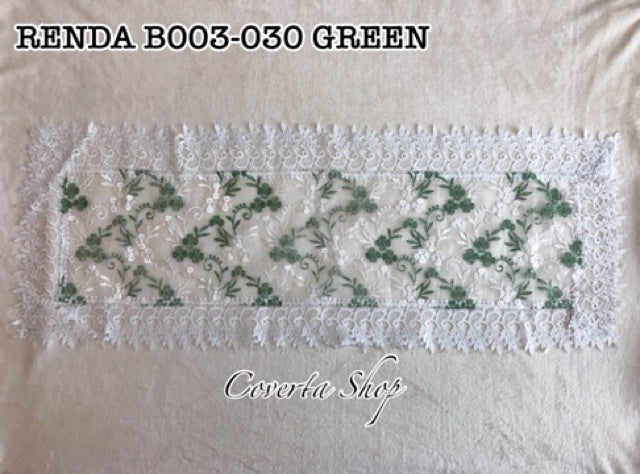 Taplak Meja Tamu Mewah Motif Aesthetic 37x97cm - Renda B003-030