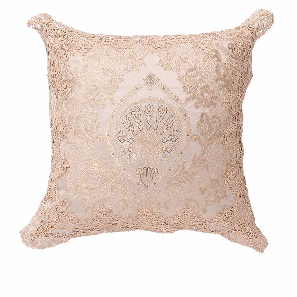Sarung Bantal Ottoman Elegan Motif Klasik | Sarung Bantal Sofa Premium Renda 45x45cm