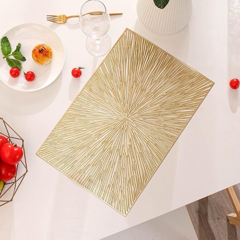 Placemat Waterproof Aesthetic | Tatakan Piring Anti Noda | Table Mat Elegant | Alas Meja Makan