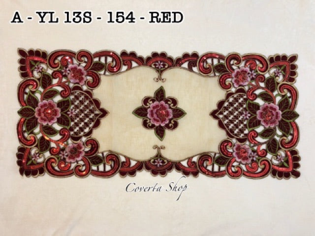 Taplak Meja Tamu Kaca Segi 40x85cm (A YL 138-154)
