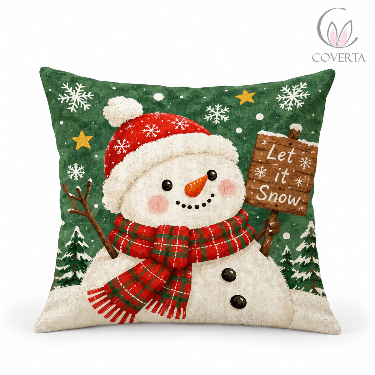 Sarung Bantal Sofa Natal Christmas | Sarung Bantal Hias Dekorasi Natal 45x45cm