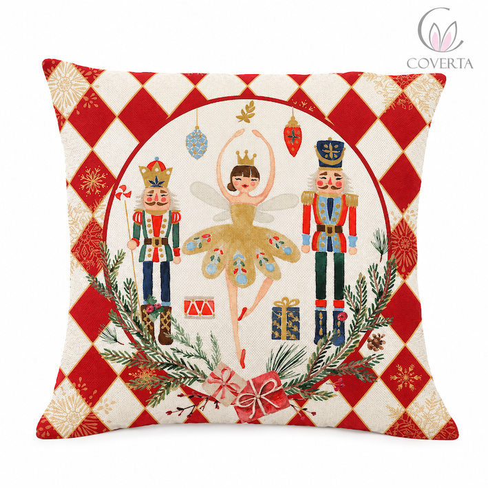 Sarung Bantal Sofa Natal Christmas | Sarung Bantal Hias Dekorasi Natal 45x45cm
