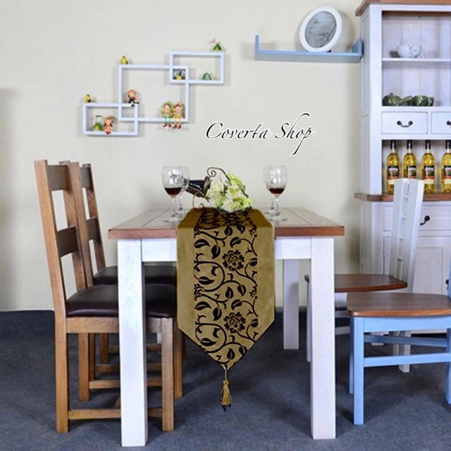 Table Runner - Taplak Meja Panjang - Satin - Champagne - 30x200cm