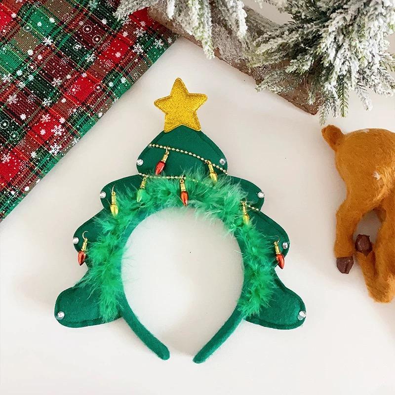 Bando Pohon Natal Premium Aksesoris Rambut Christmas Tree