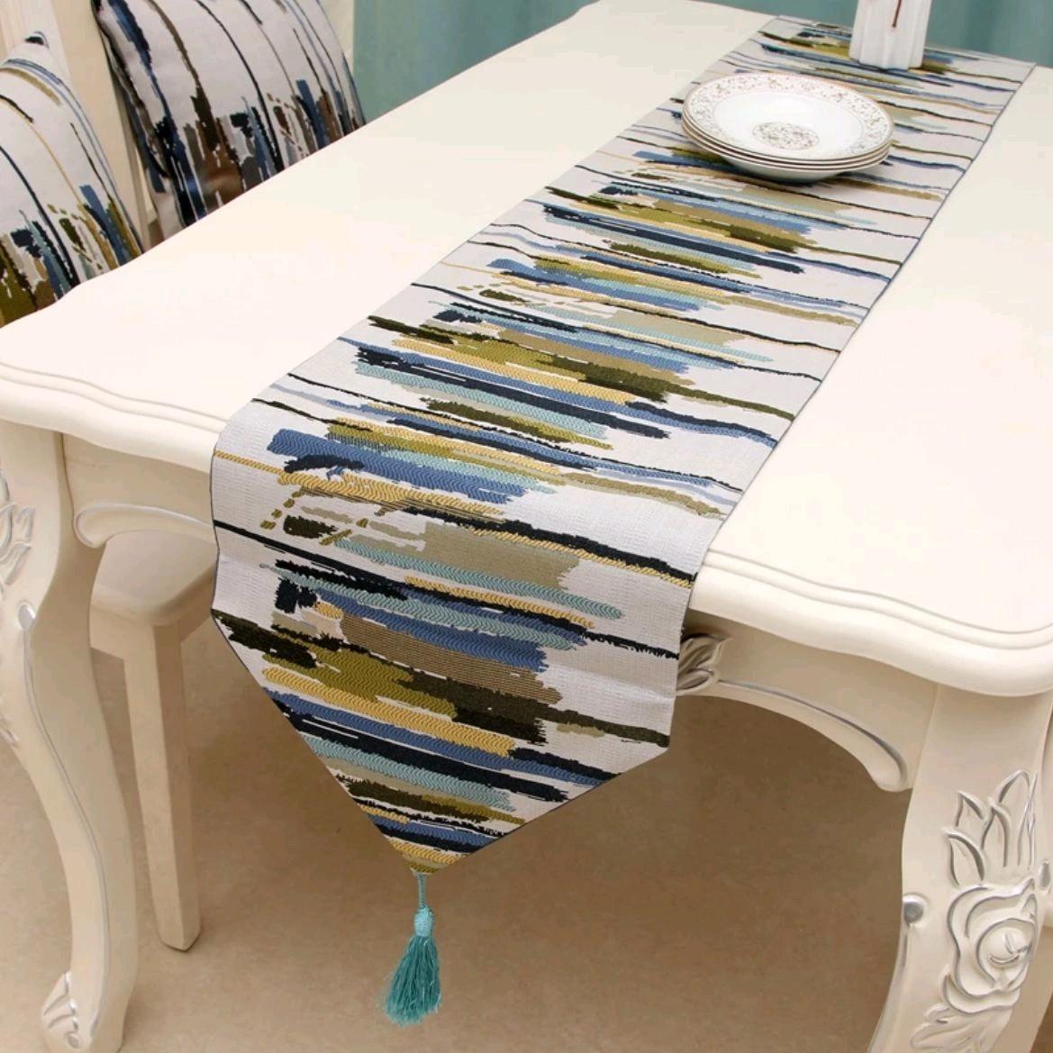 Table Runner / Taplak Meja Tamu Panjang / Taplak Meja Makan Tenun Linen