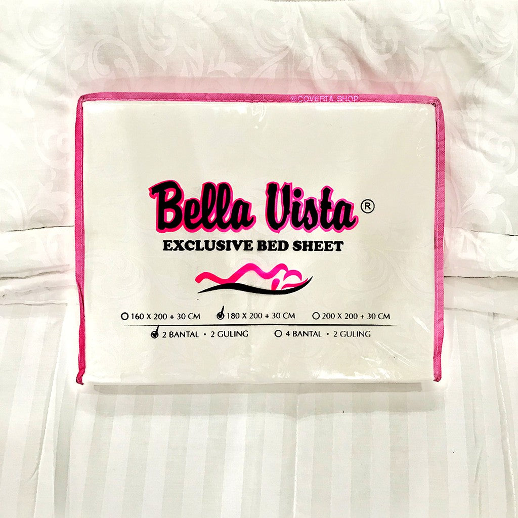 Bed Cover Set Hotel Broken White Polos - Double Size 160/180/200x200x40cm