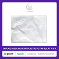 Taplak Meja Makan Putih Plastik 4-6 Kursi Bulat - Diameter 178cm