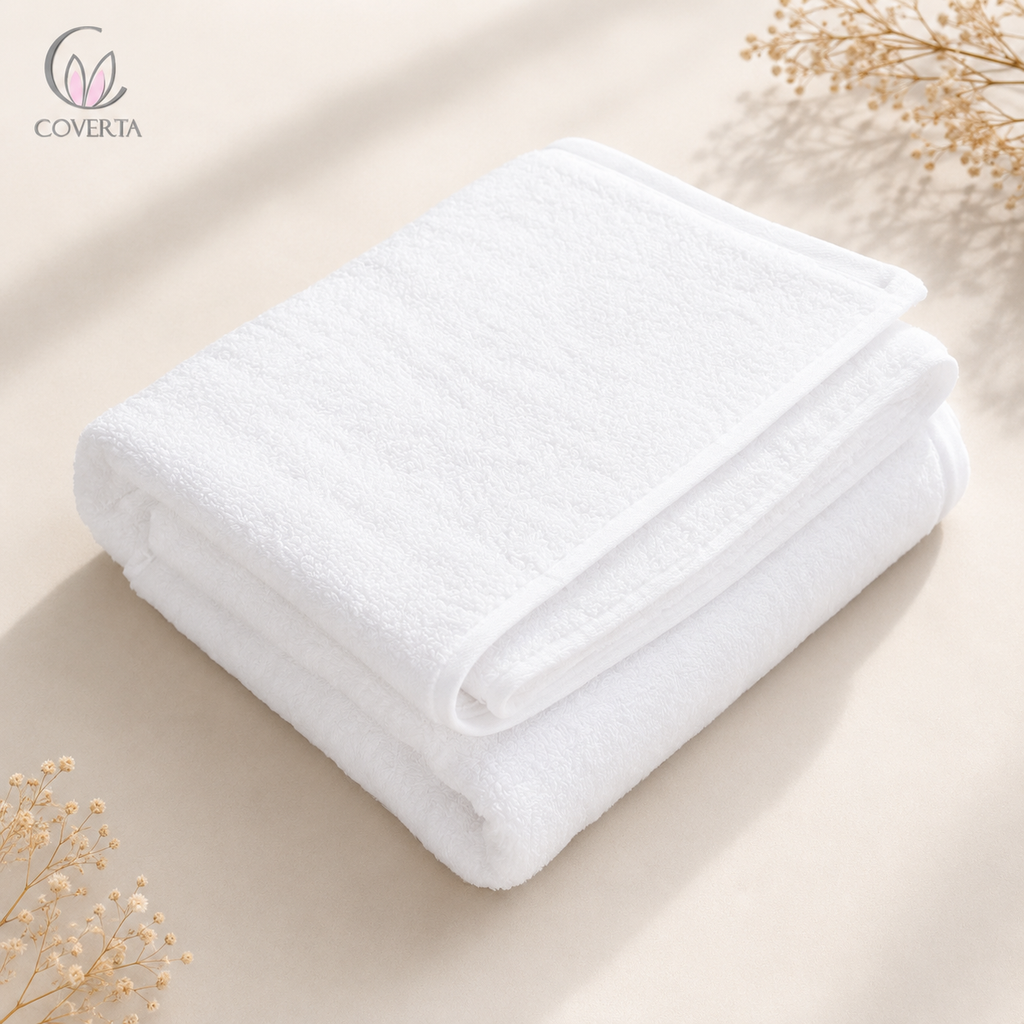 Handuk Hotel PUTIH POLOS Natural 70x140cm - 550 GSM