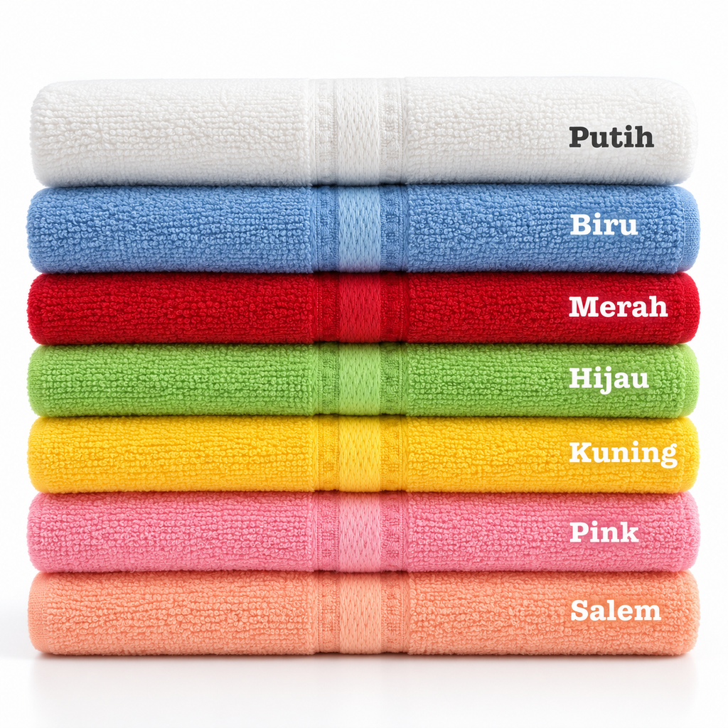 Maybe Handuk Mandi Warna Polos Menyerap Air 50x100cm Handuk Polos Ekonomis
