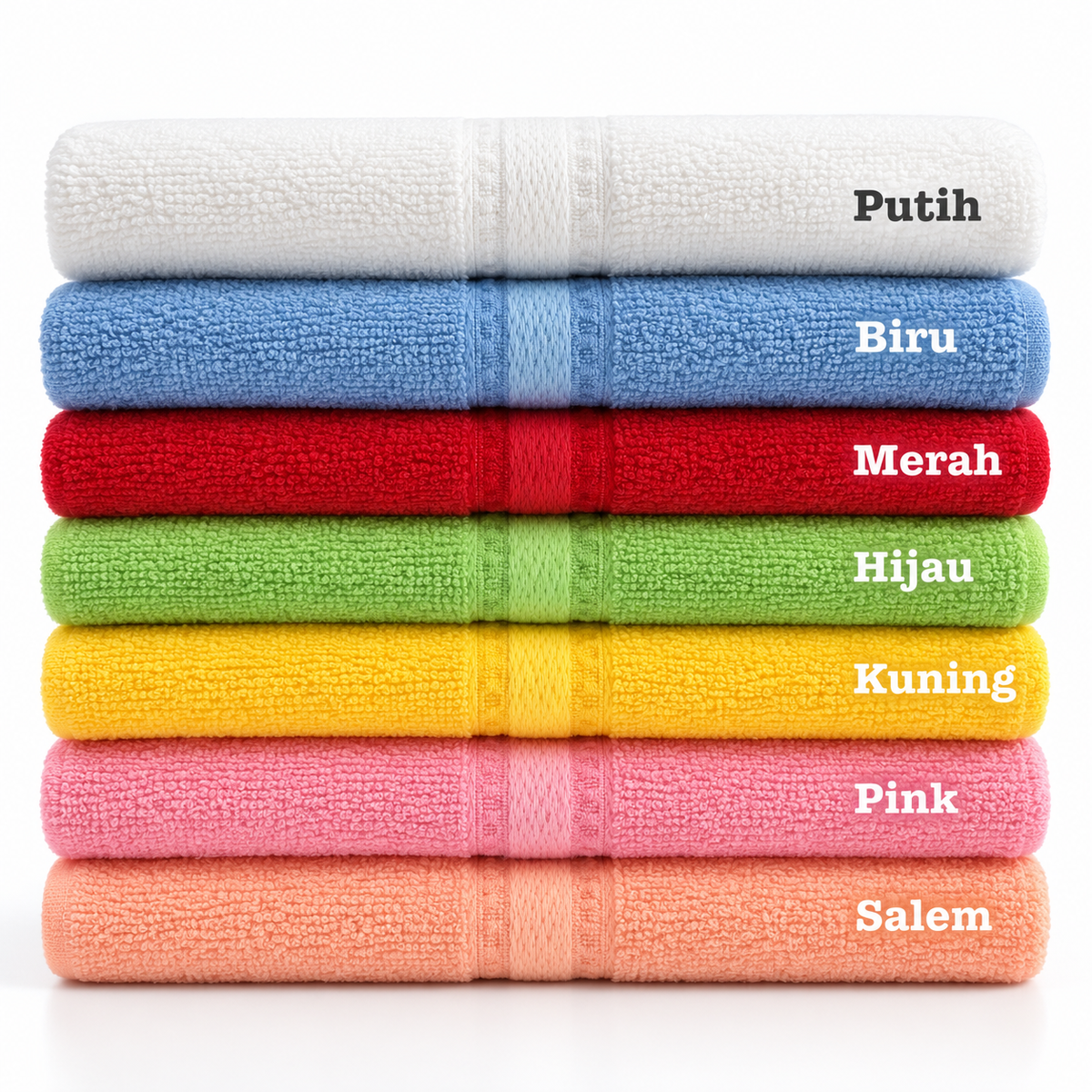 Maybe Handuk Mandi Warna Polos Menyerap Air 50x100cm Handuk Polos Ekonomis