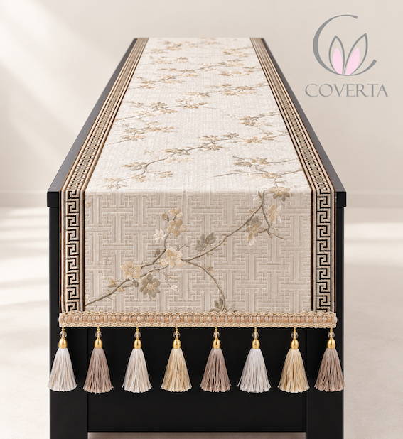Table Runner Imlek Ming Collection | Taplak Meja Makan Panjang Motif Sincia