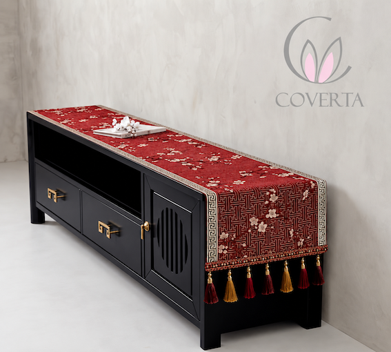 Table Runner Imlek Ming Collection | Taplak Meja Makan Panjang Motif Sincia