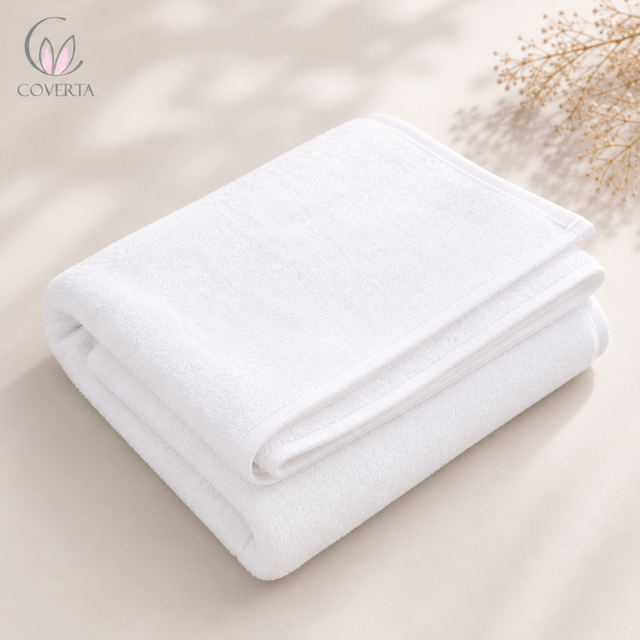 Handuk Hotel PUTIH POLOS Natural 70x140cm - 550 GSM