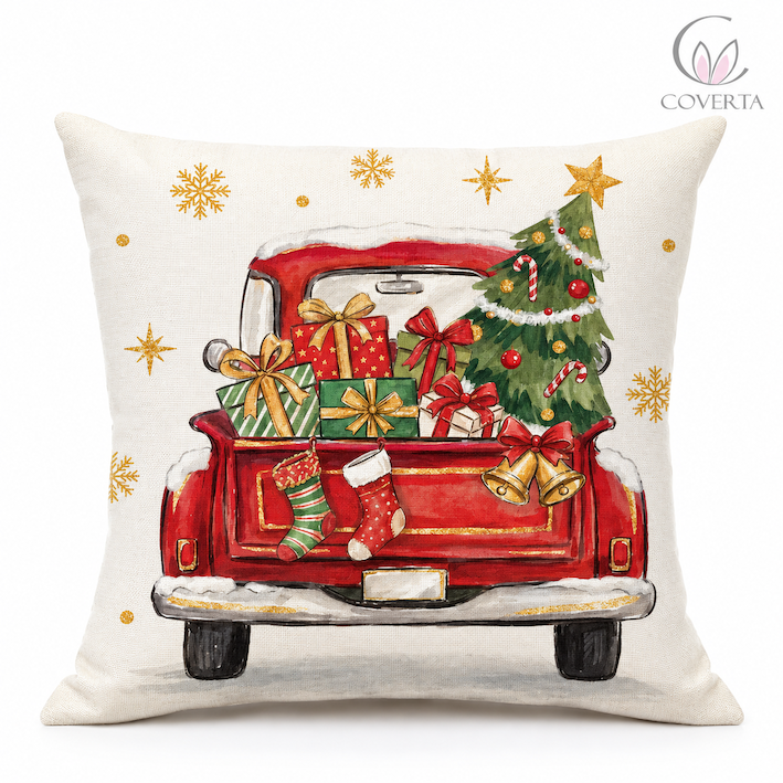Sarung Bantal Sofa Natal Christmas | Sarung Bantal Hias Dekorasi Natal 45x45cm