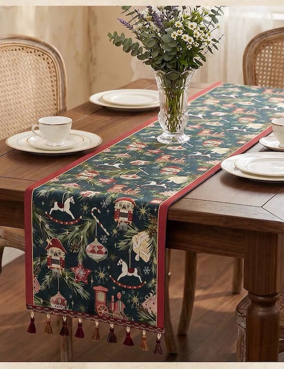 Table Runner Natal Premium Series | Taplak Meja Dekorasi Natal Christmas Ornament