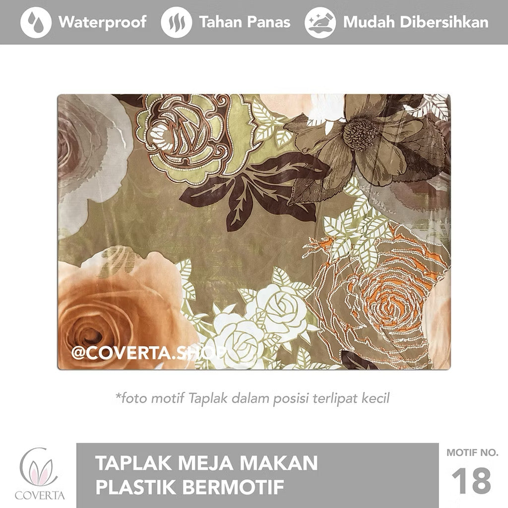 Taplak Meja Makan Waterproof OVAL Aesthetic Anti Air