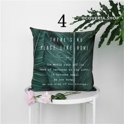 Sarung Bantal Sofa Hijau - Monstera 45x45cm