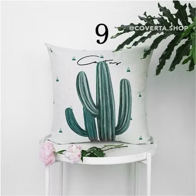Sarung Bantal Sofa Hijau - Monstera 45x45cm
