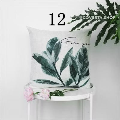 Sarung Bantal Sofa Hijau - Monstera 45x45cm