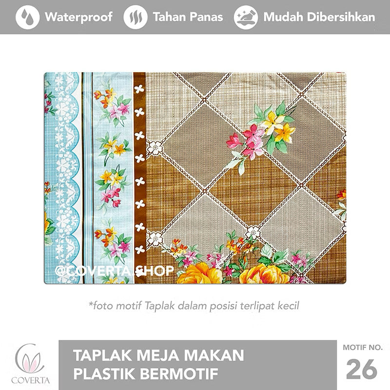 Taplak Meja Makan Oval Waterproof 152x228cm