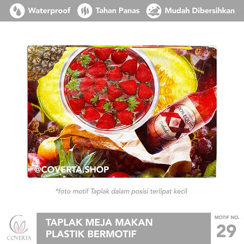 Taplak Meja Makan Oval Waterproof 152x228cm