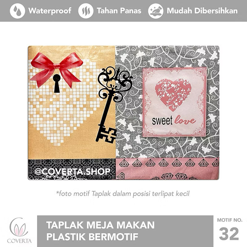 Taplak Meja Makan Oval Waterproof 152x228cm