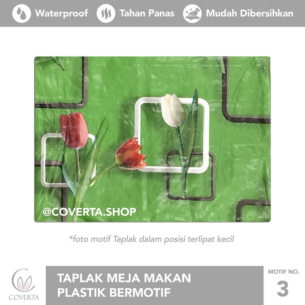 Taplak Meja Makan Waterproof OVAL Aesthetic Anti Air