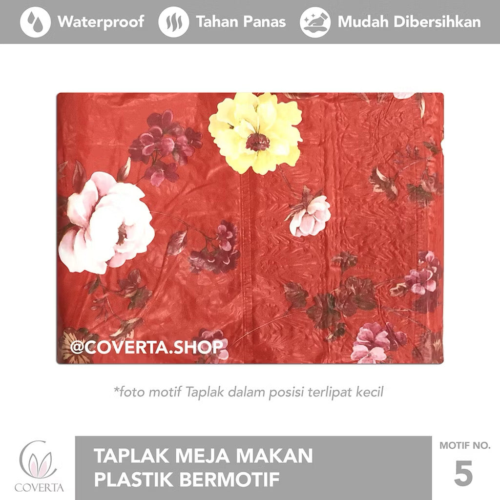 Taplak Meja Makan Oval Waterproof 152x228cm
