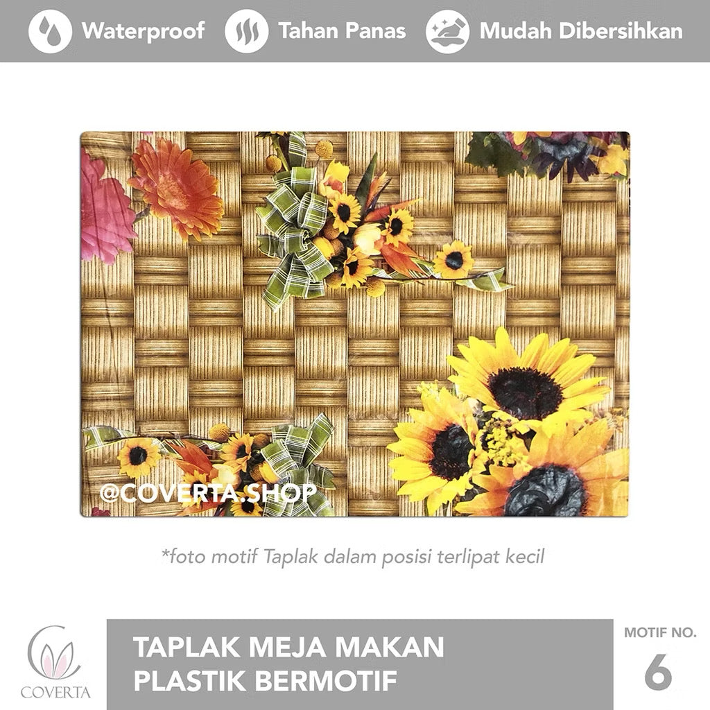 Taplak Meja Makan Oval Waterproof 152x228cm
