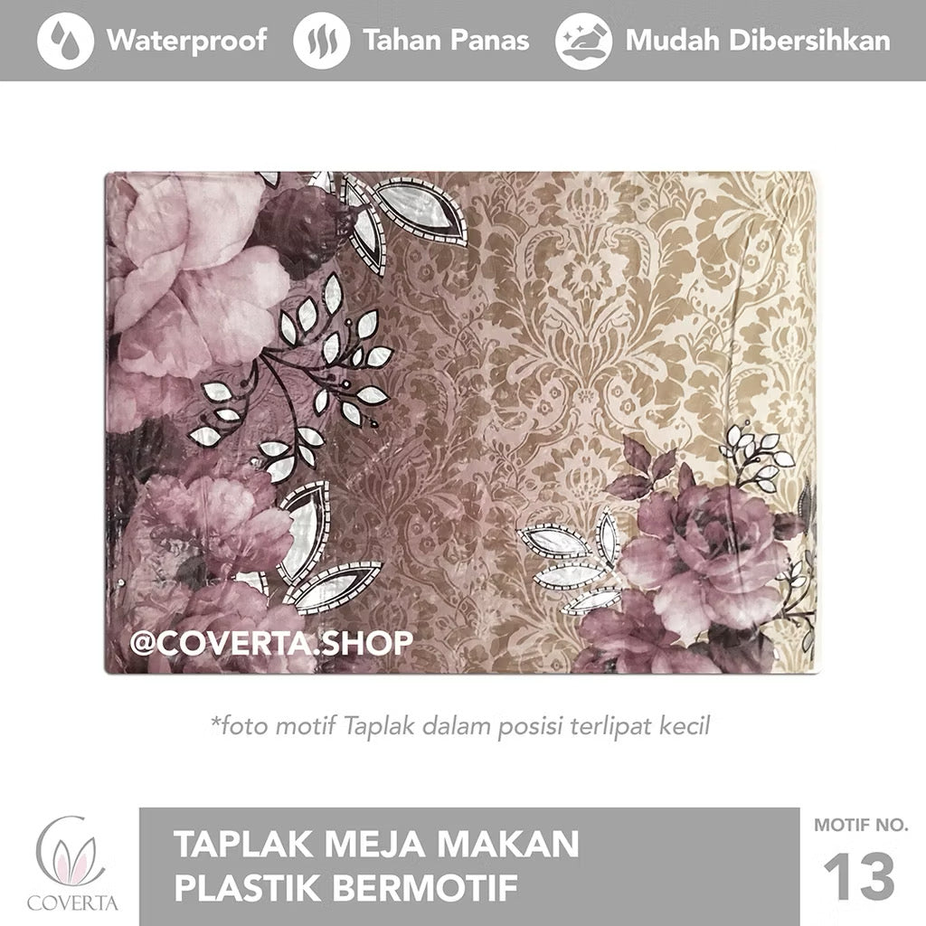 Taplak Meja Makan Oval Waterproof 152x228cm
