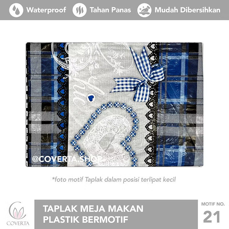 Taplak Meja Makan Oval Waterproof 152x228cm