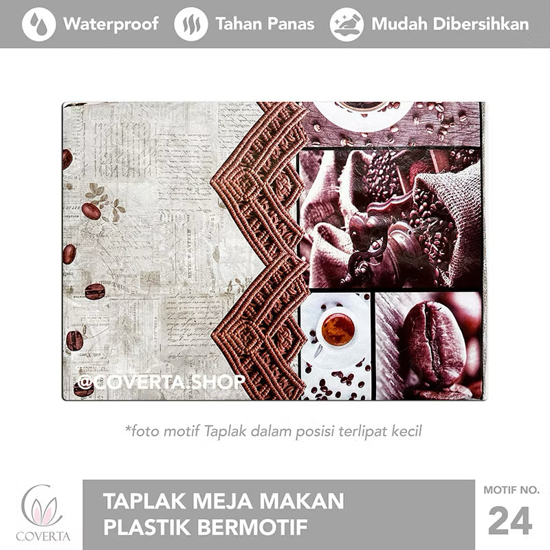 Taplak Meja Makan Oval Waterproof 152x228cm