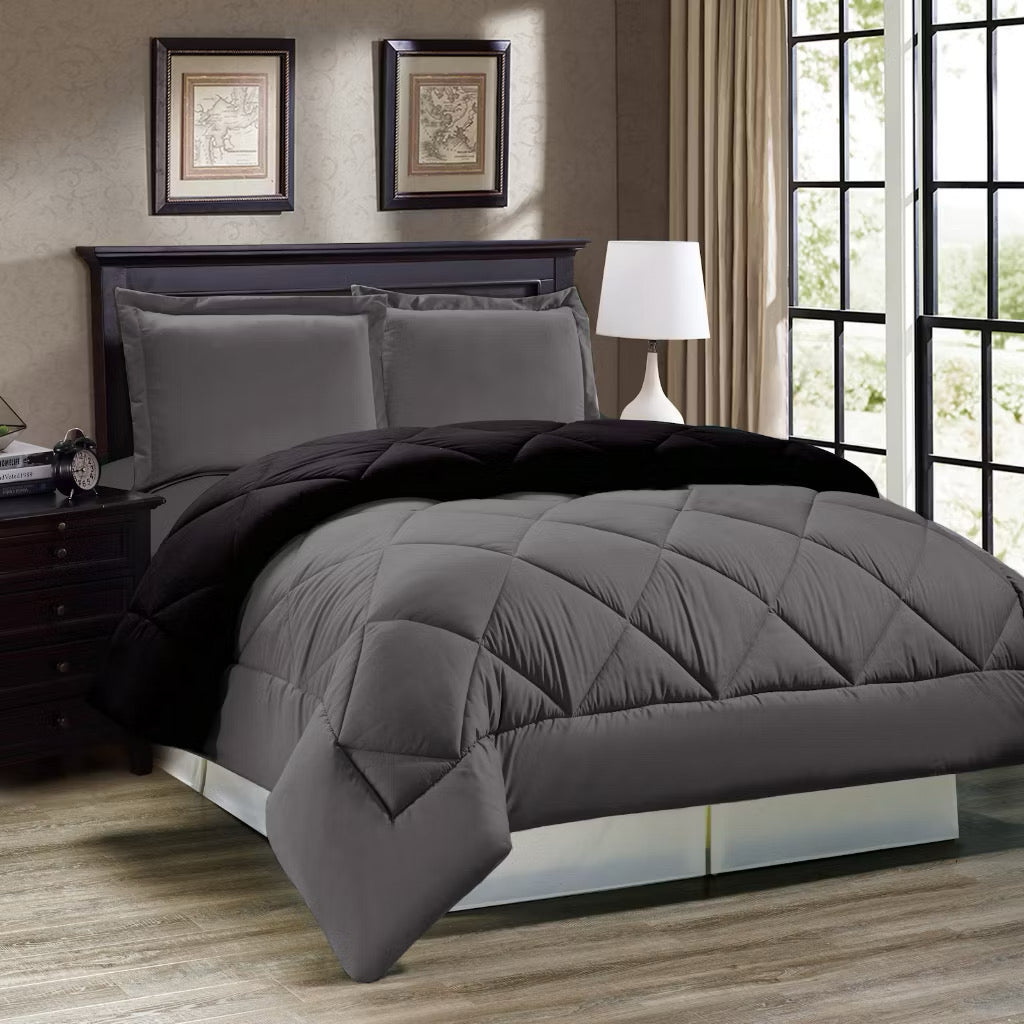 Bed Cover Set Polos Hotel - Kombinasi Warna - 160/180/200x200x30cm