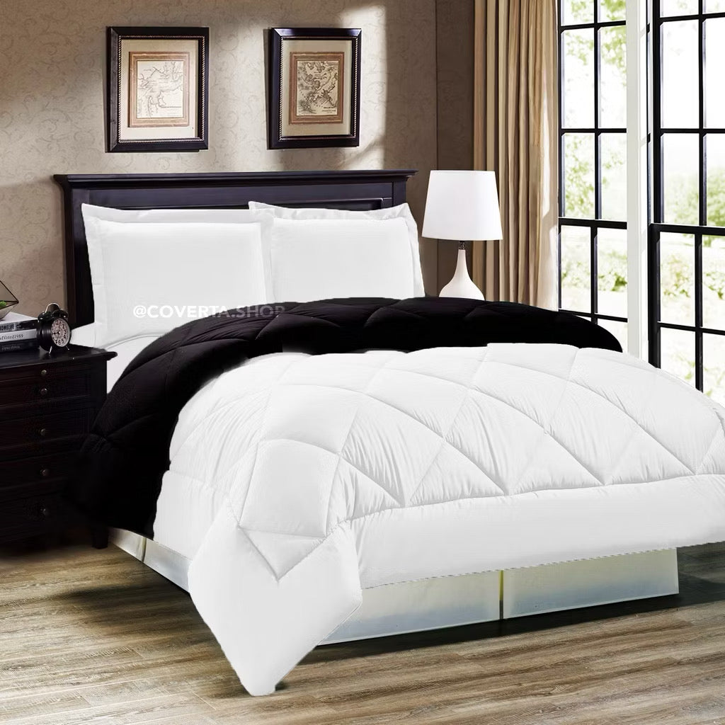 Bed Cover Set Polos Hotel - Kombinasi Warna - 160/180/200x200x30cm