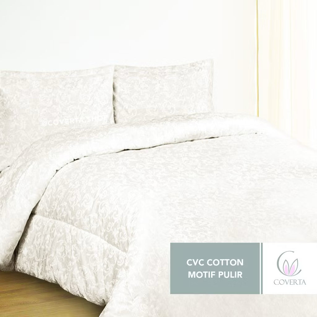 Sprei Hotel Polos Broken White Salur / Kotak / Pulir Double 160/180/200x200x30cm