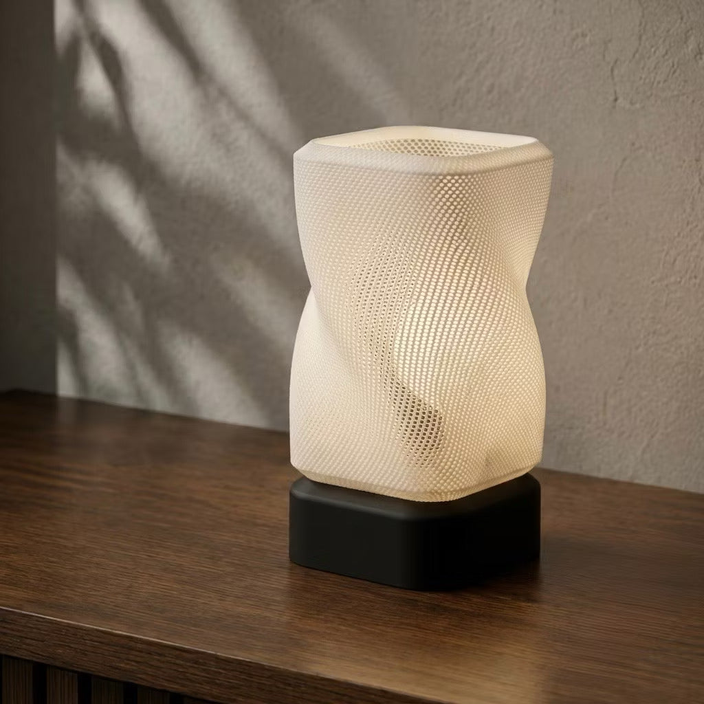 Lampu Tidur Aesthetic LED | Lampu Meja Estetik Minimalis Warm Light | Lampu Hias Kamar Tidur Ruang Tamu | Lampu Bedside Unik | Kado Housewarming
