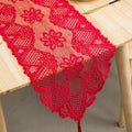 Table Runner Renda Merah Imlek - Dekorasi Meja Makan & Tamu