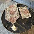 Table Runner Panjang Meja Makan / Taplak Meja Tamu Motif Classic Flower Glitter