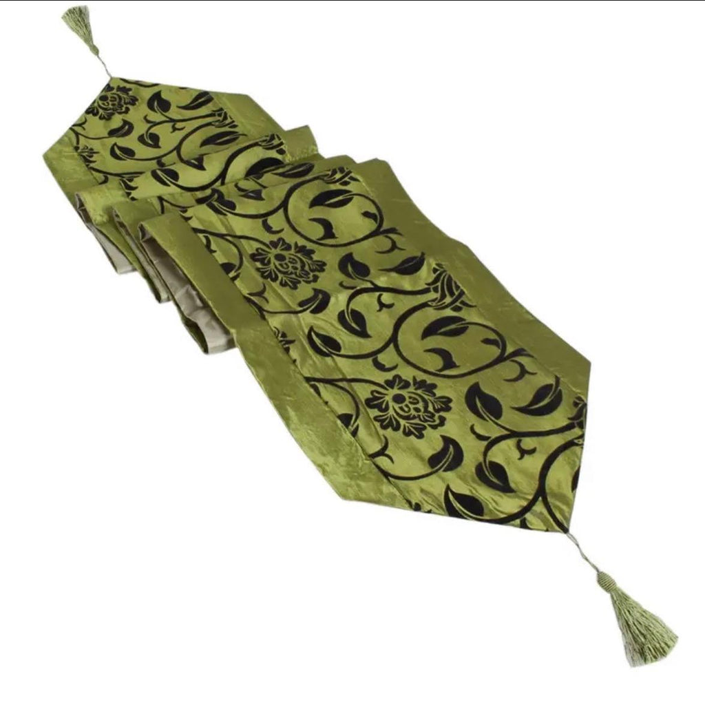 Taplak Meja Aesthetic Ruang Tamu | Table Runner Satin 30x200cm