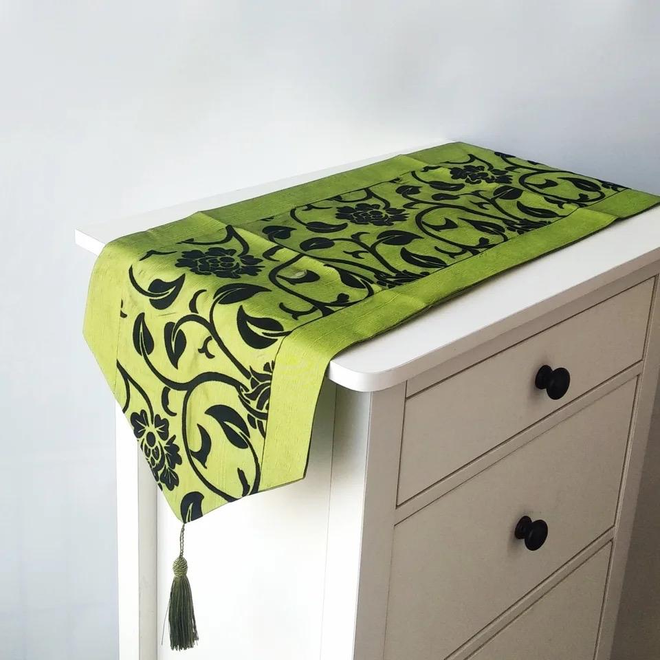 Taplak Meja Aesthetic Ruang Tamu | Table Runner Satin 30x200cm